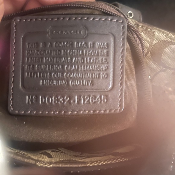 GENUINE COACH F12645 JAQUARD HAMPTON SHOULDER BAG Approx 10.5 inches tall - Picture 16 of 17